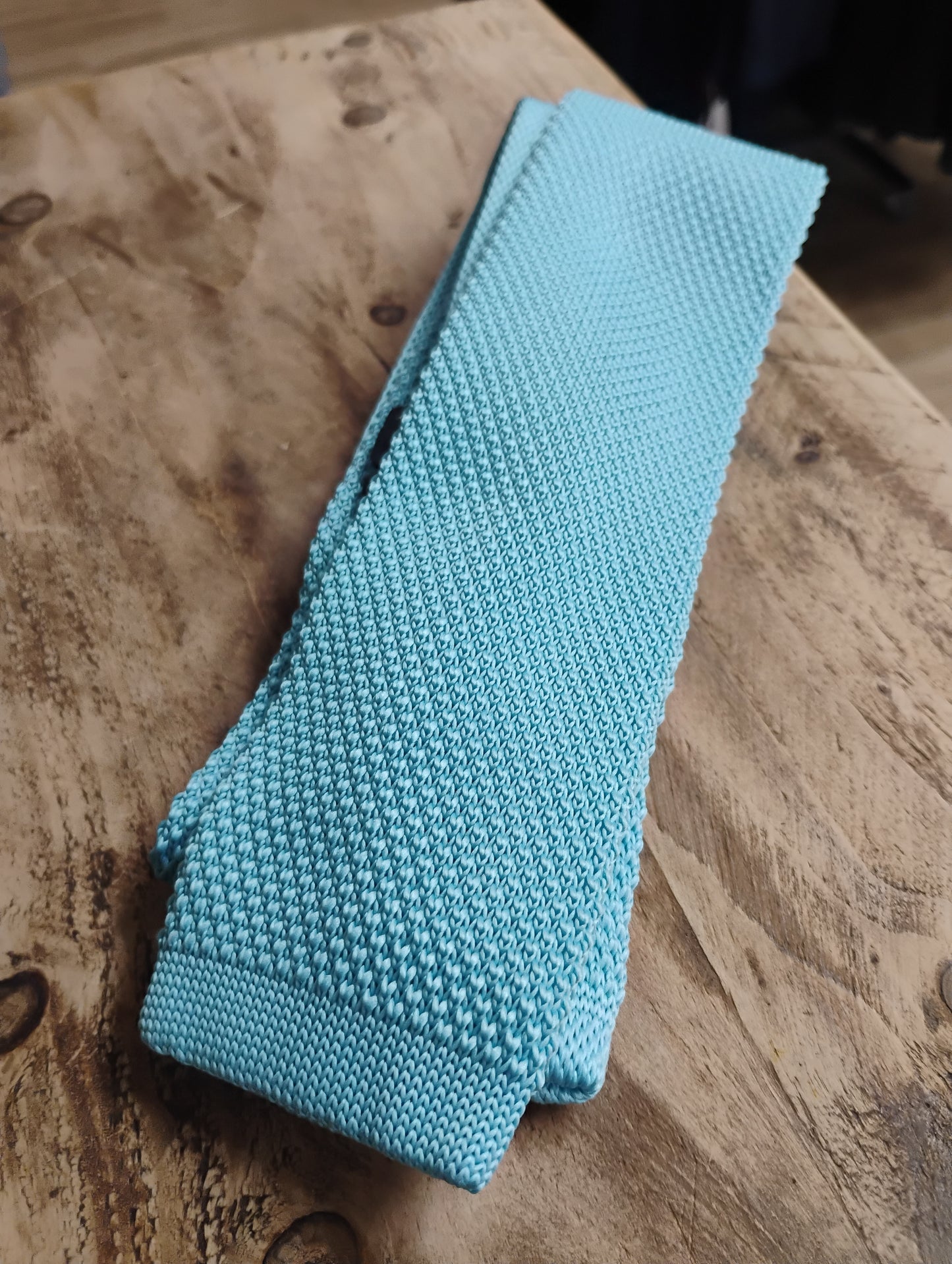 S&S Attire Knitted Tie Sky Blue