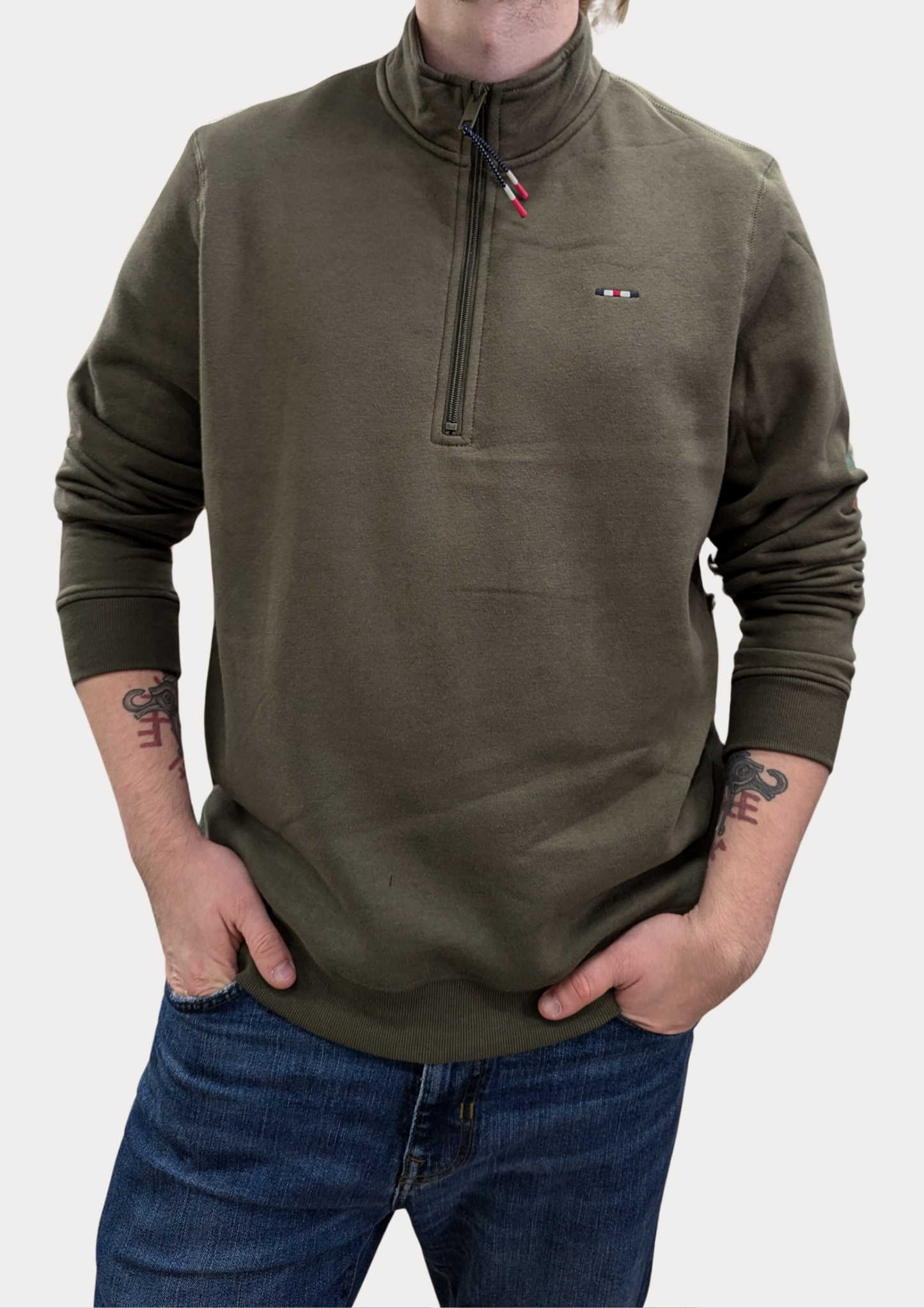 FQ1924 Grape Leaf Half Zip Sweater