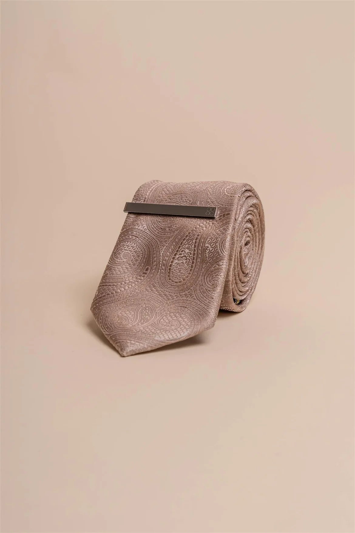 Cavani CV816 Sand Paisley Tie Set