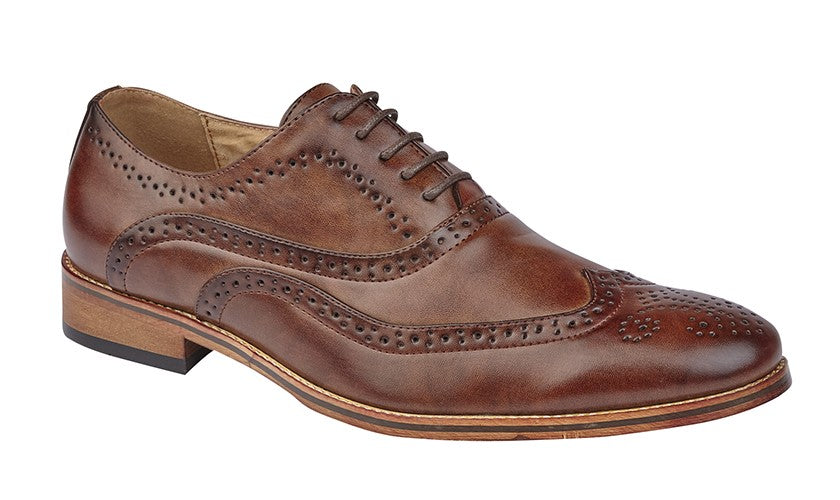 Goor Mid Brown Brogue Shoes