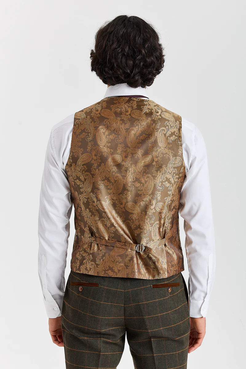 Paul Andrew- Harris Green Tweed Waistcoat