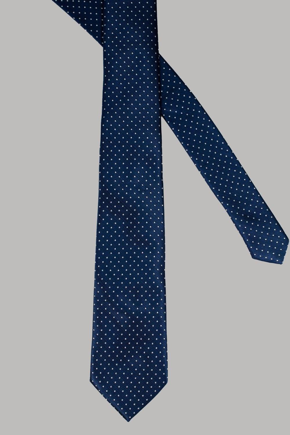 Cavani Navy Polka Dot Tie Set