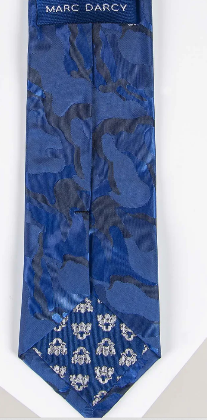 Marc Darcy Navy Camouflage Tie Set