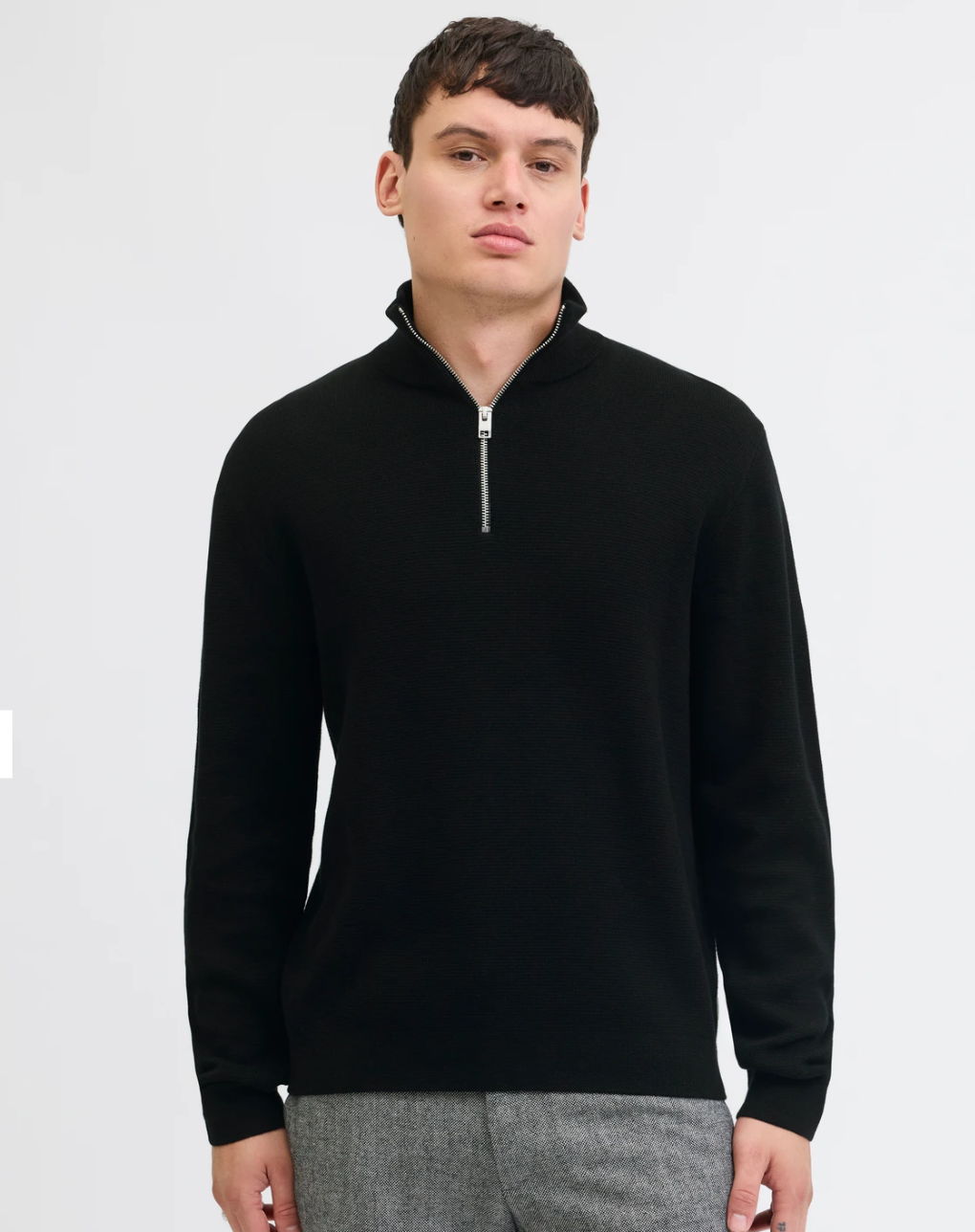 Jack & Jones Half Zip Jumper Black