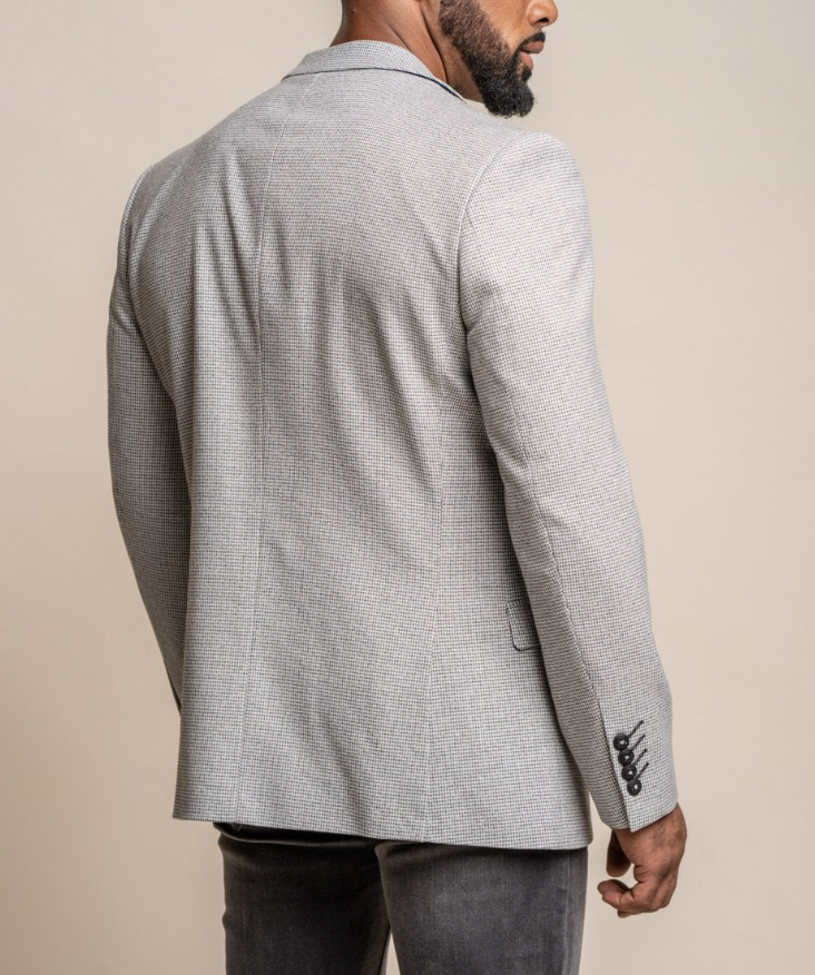 Cavani Kyoto Light Grey Dogtooth Jacket
