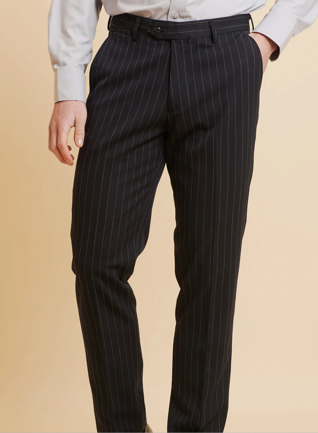Marc Darcy Rocco Navy Pinstripe Trousers
