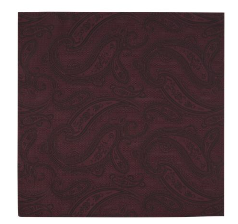 Skopes Wine Paisley Bow-Tie and -Pocket Square set