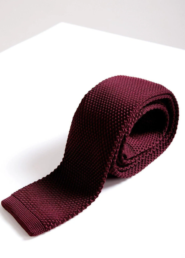 Marc Darcy Wine Knitted Tie