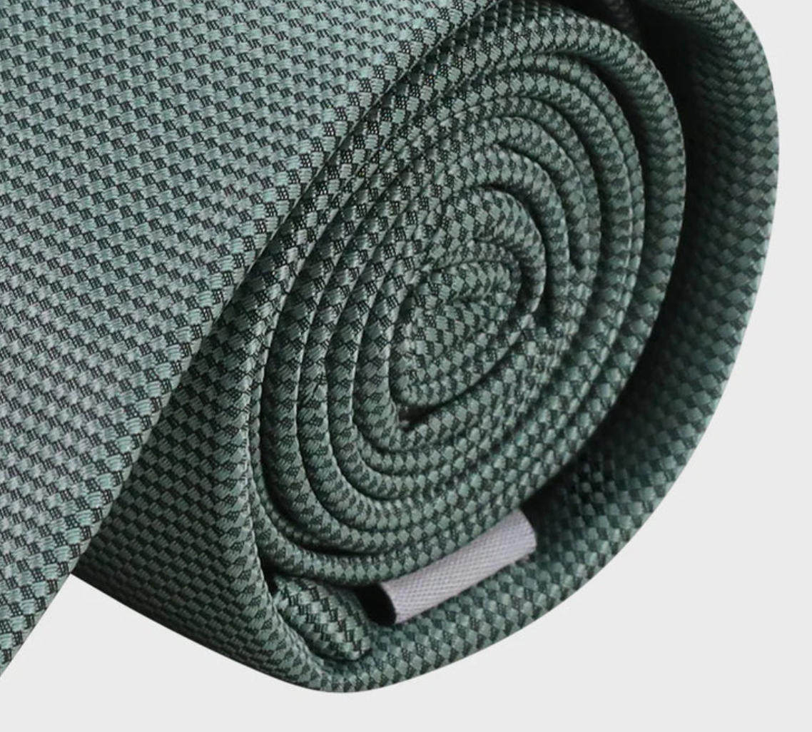 Sophos Plain Waffle Microfibre Green tie