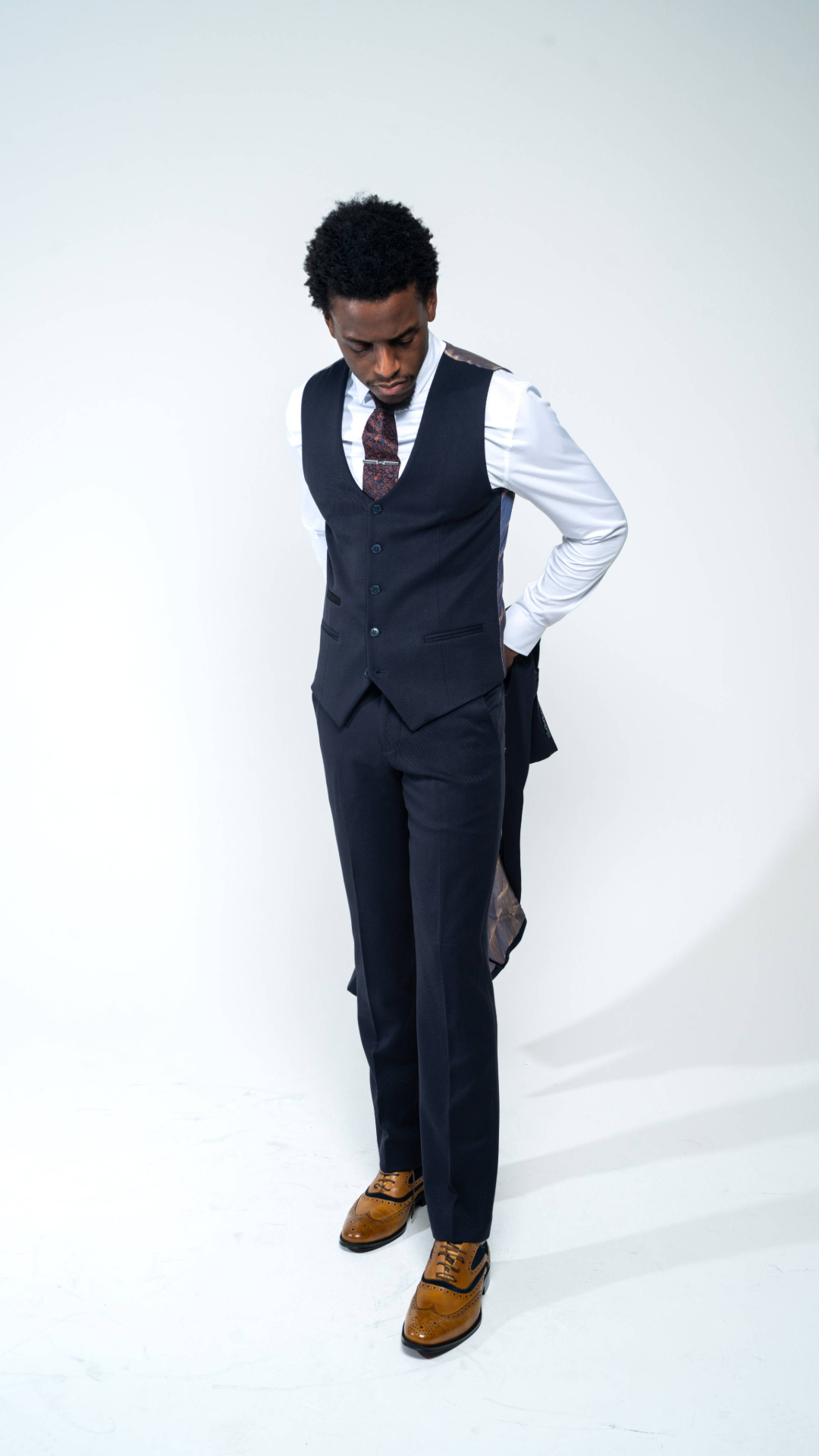 Charles Grey Sandro Navy Waistcoat