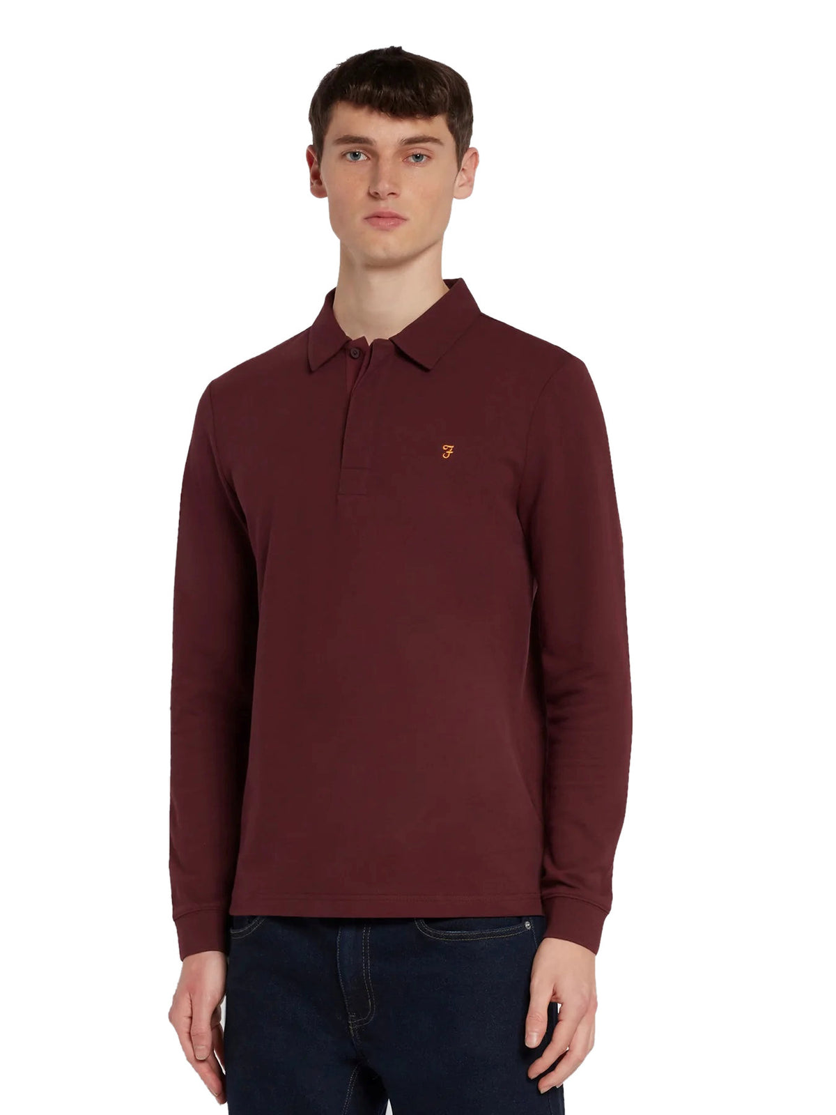 Farah Haslam LS Polo in Farah Red