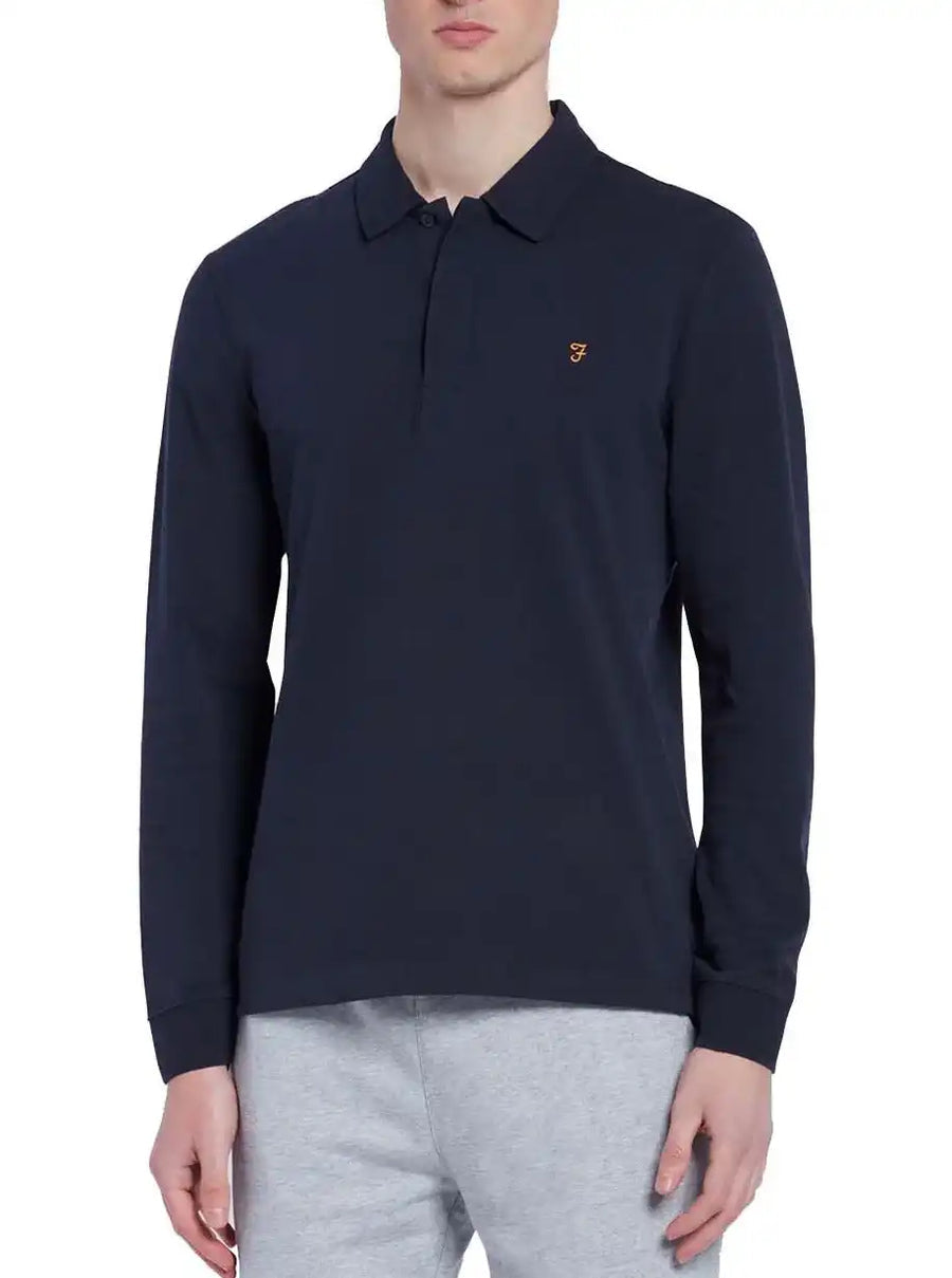 Farah Haslam Polo LS in Navy