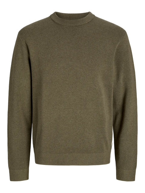 Jack & Jones Green Milano Knit Crew Neck