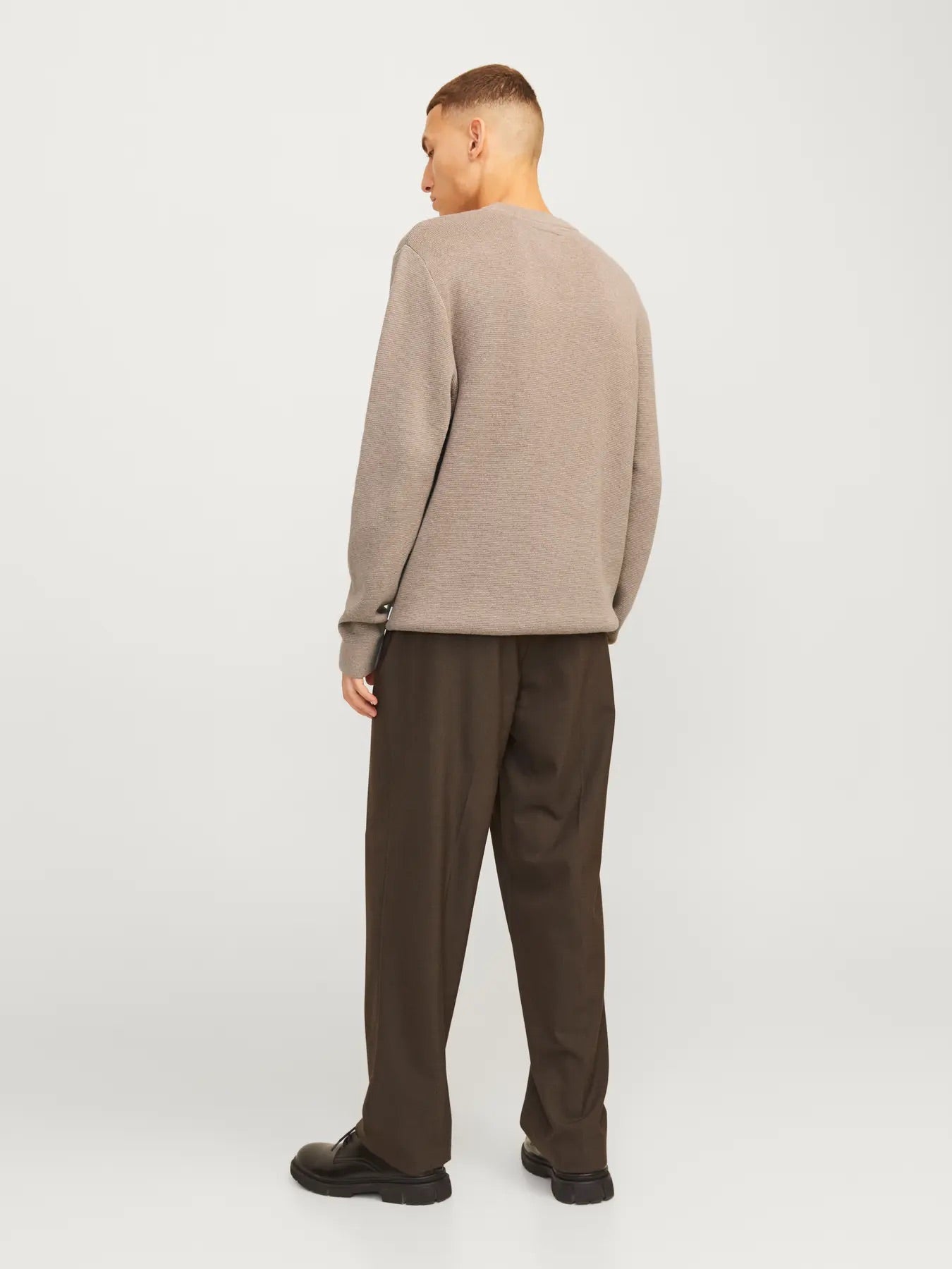 Jack & Jones Beige Milano Knit Crew Neck