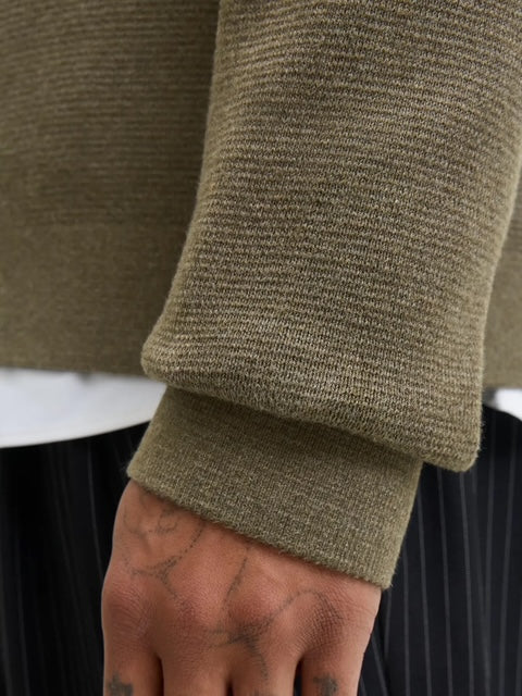 Jack & Jones Green Milano Knit Crew Neck