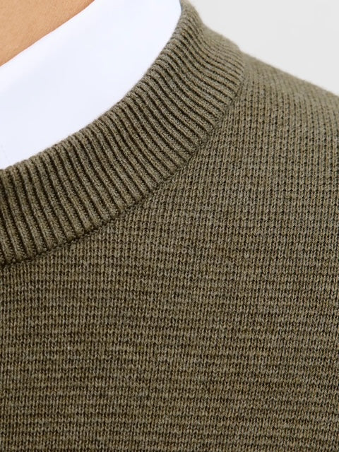 Jack & Jones Green Milano Knit Crew Neck