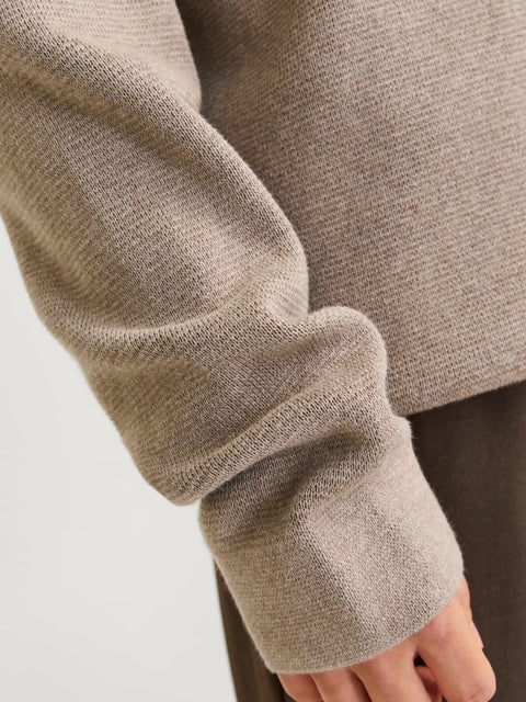 Jack & Jones Beige Milano Knit Crew Neck
