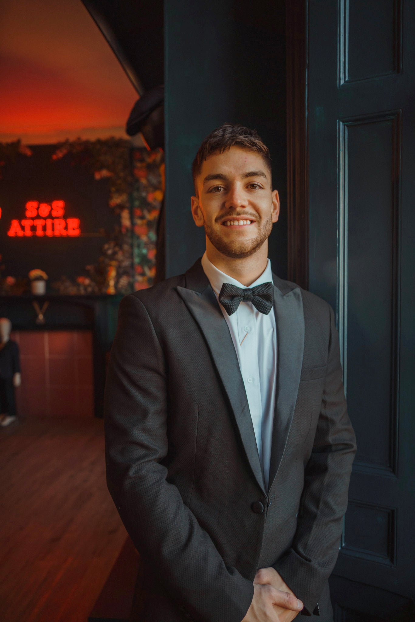 Marc Darcy Dalton Black Tuxedo Jacket