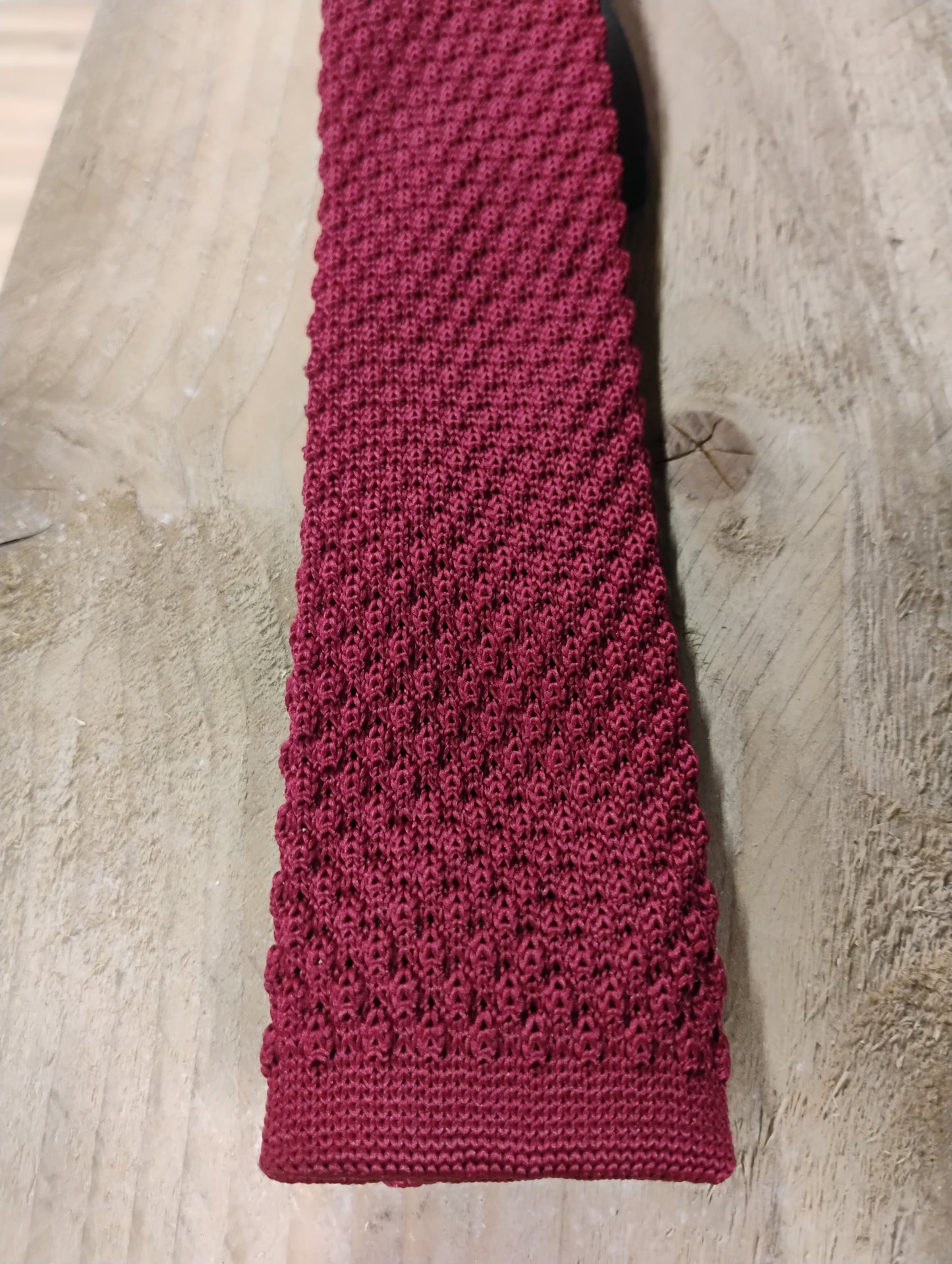 Knitted Burgundy tie