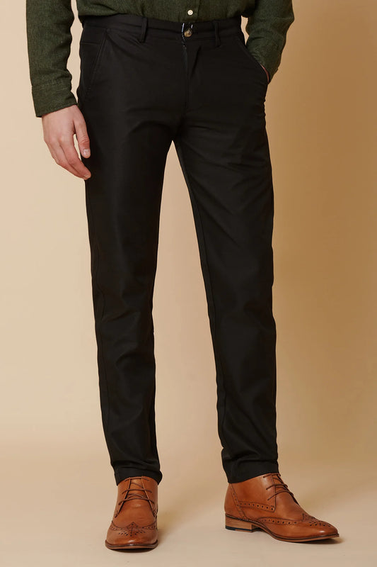 Black Enzo Chinos by Marc Darcy
