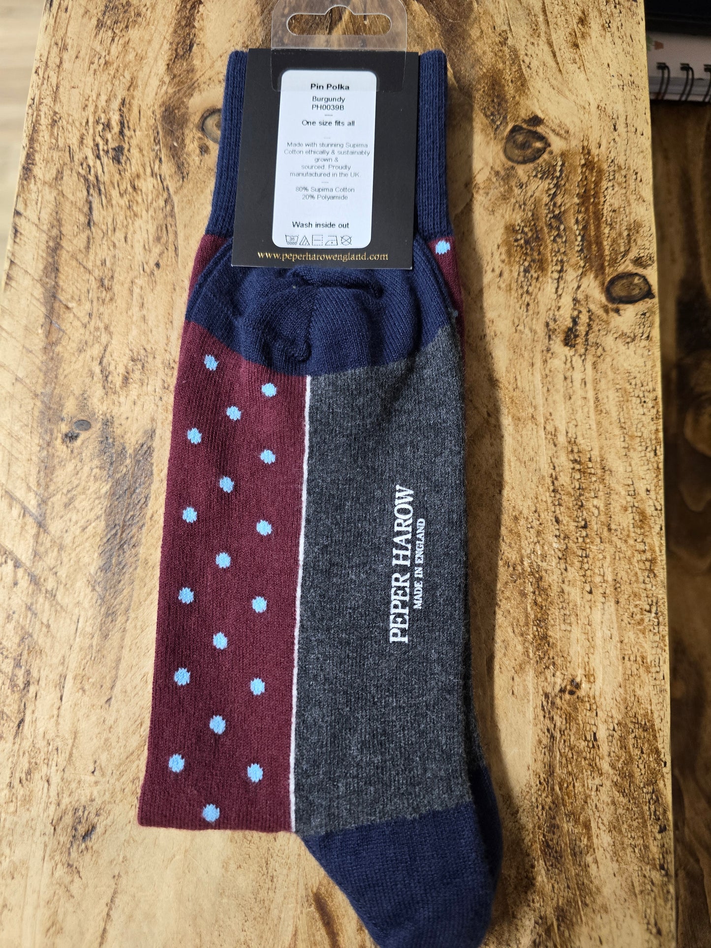 Peper Harow Pin Polka Burgundy