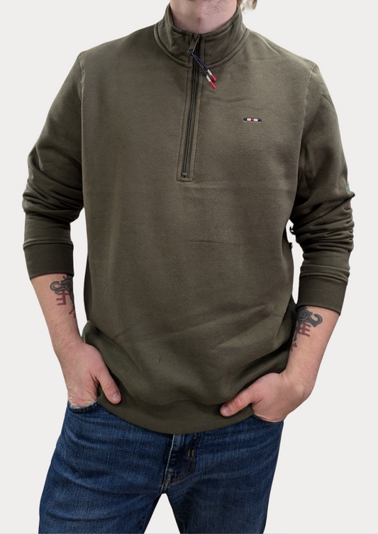 FQ1924 Grape Leaf Half Zip Sweater