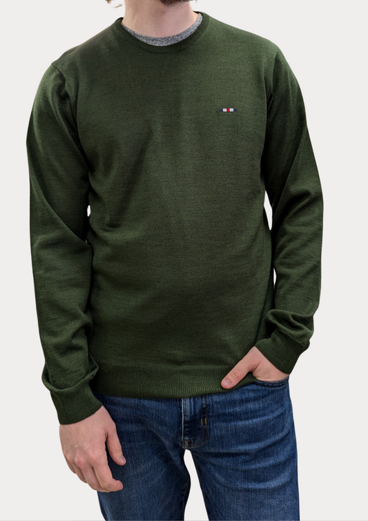 FQ1924 - Kyle Crew Neck Knit Grape Leaf Green