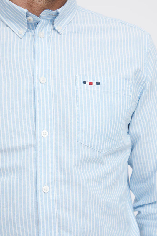 Blue Striped Oxford Shirt by FQ1924