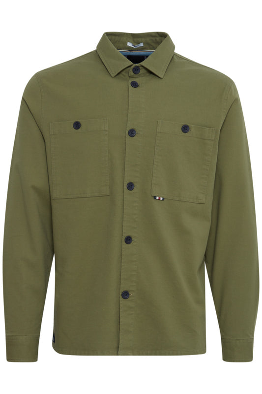 FQ1924 Green Canvas Overshirt