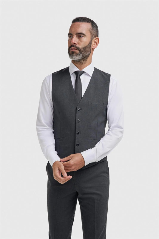 Cavani Malibu Charcoal Waistcoat