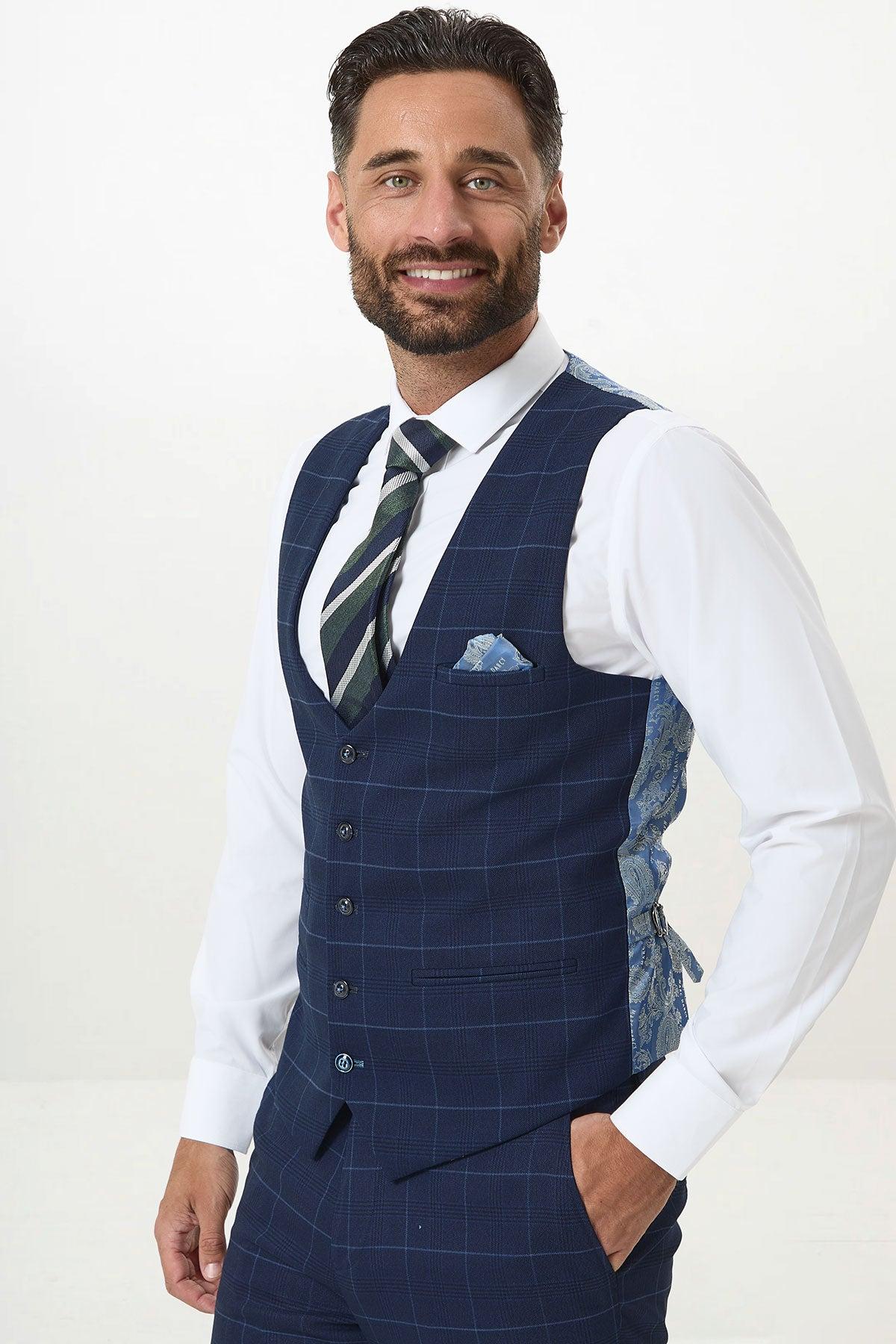 Marc Darcy Edinson Sky Waistcoat