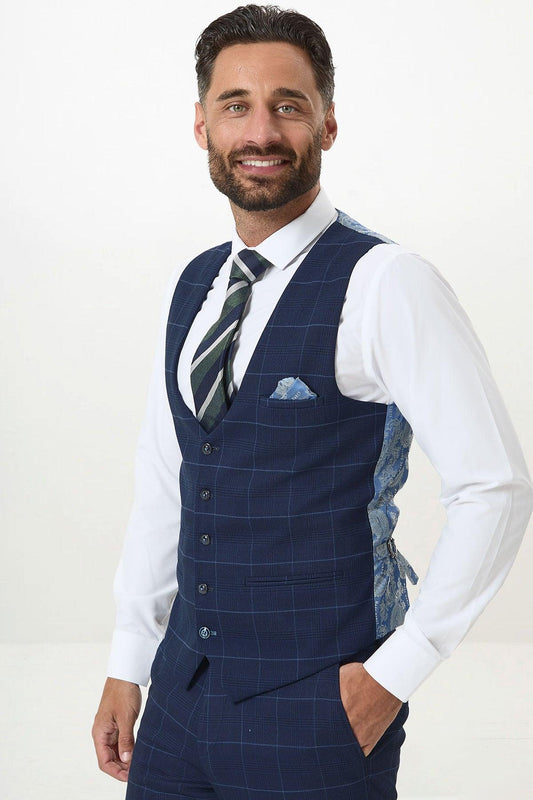 Marc Darcy Edinson Sky Waistcoat