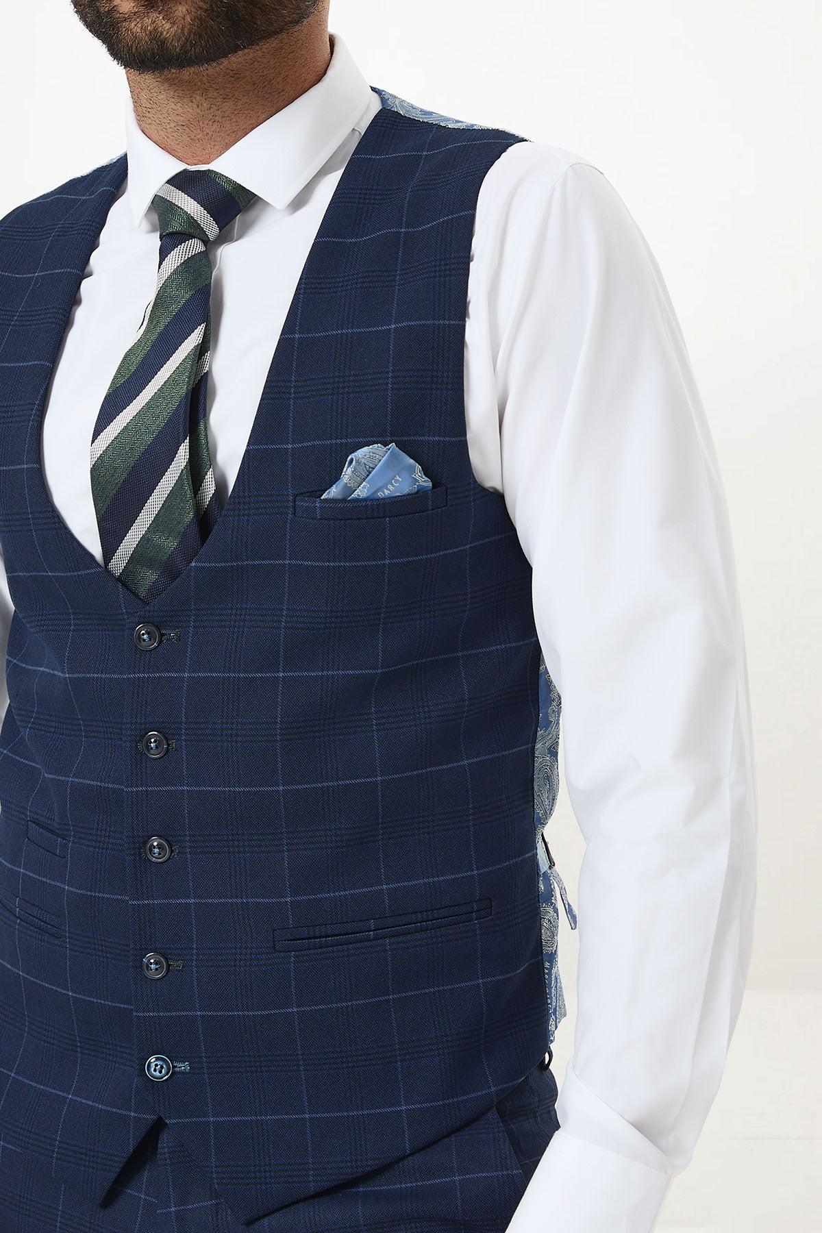 Marc Darcy Edinson Sky Waistcoat