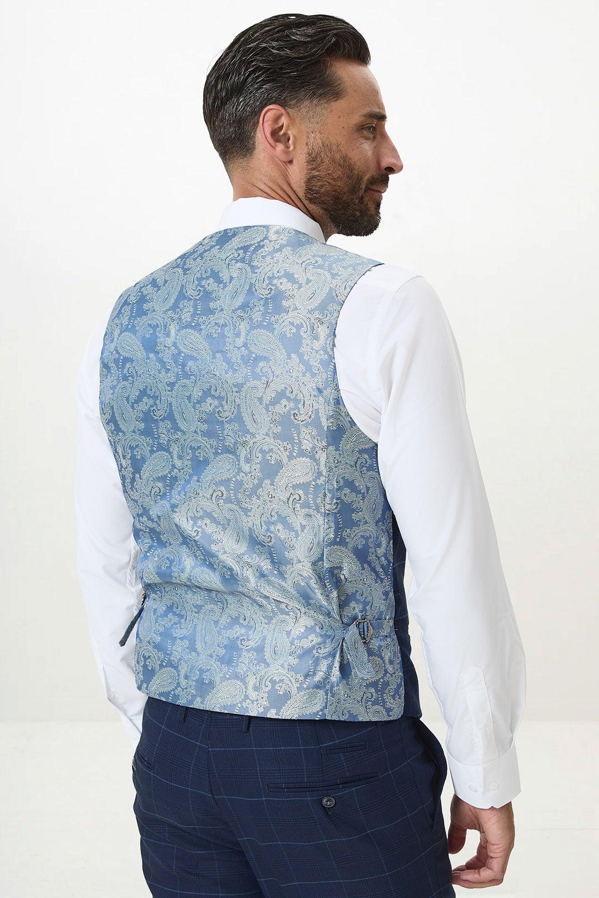 Marc Darcy Edinson Sky Waistcoat