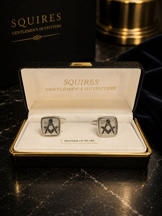 Mother of Pearl Masonic Cufflinks