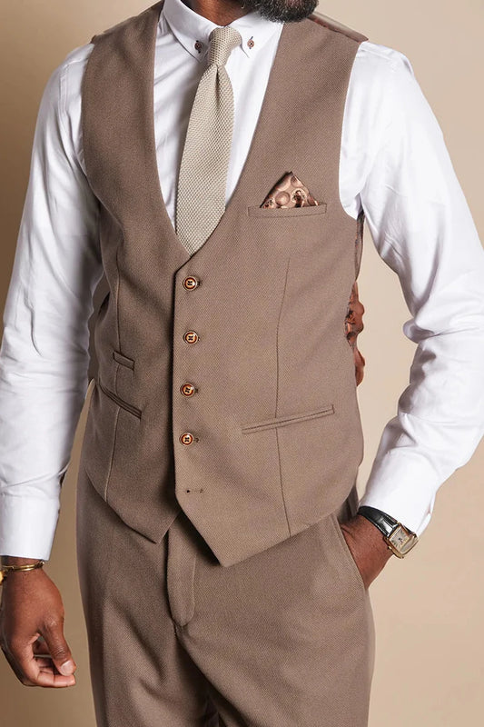 Marc Darcy HM5 Tan Waistcoat