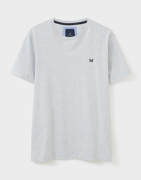 Grey crew neck cotton t-shirt by Crew clothing company