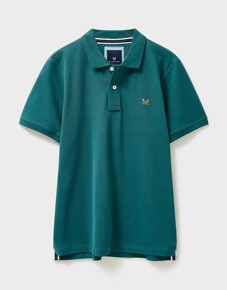 Classic Pique polo shirt atlantic (teal) by Crew clothing company