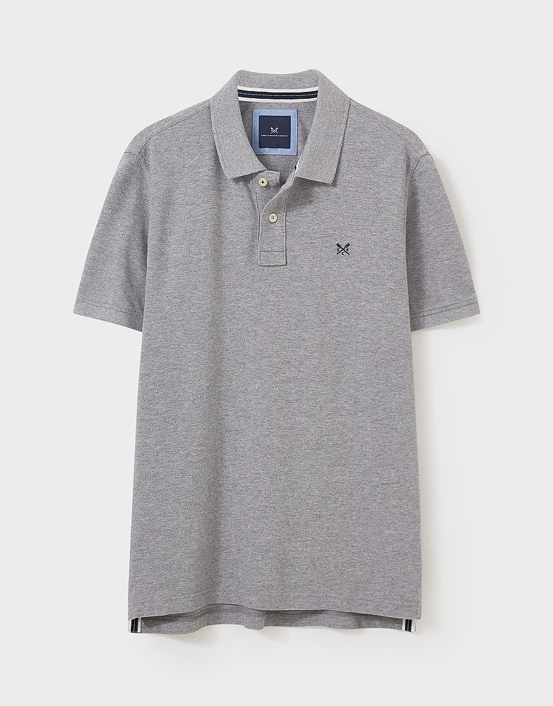 Classic Pique polo shirt grey marl by Crew clothing company