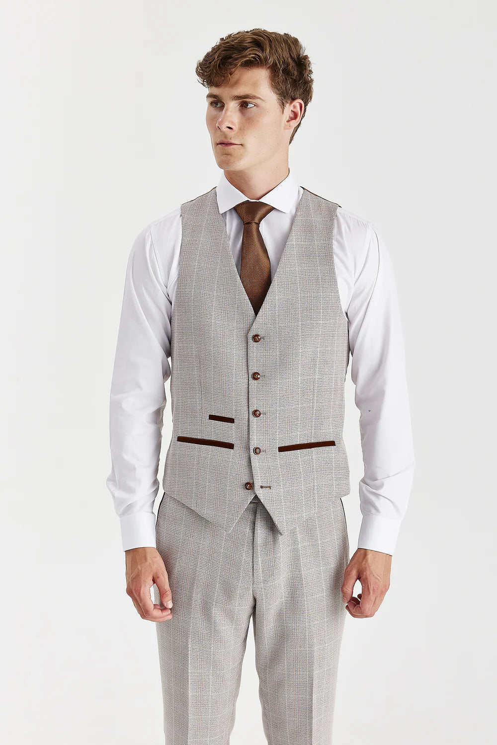 Paul Andrew- Leo Beige Waistcoat
