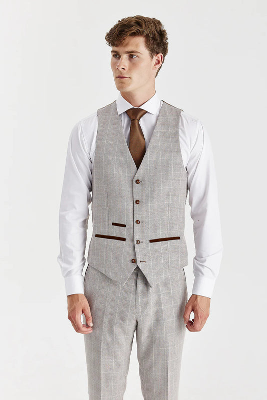 Paul Andrew- Leo Beige Waistcoat