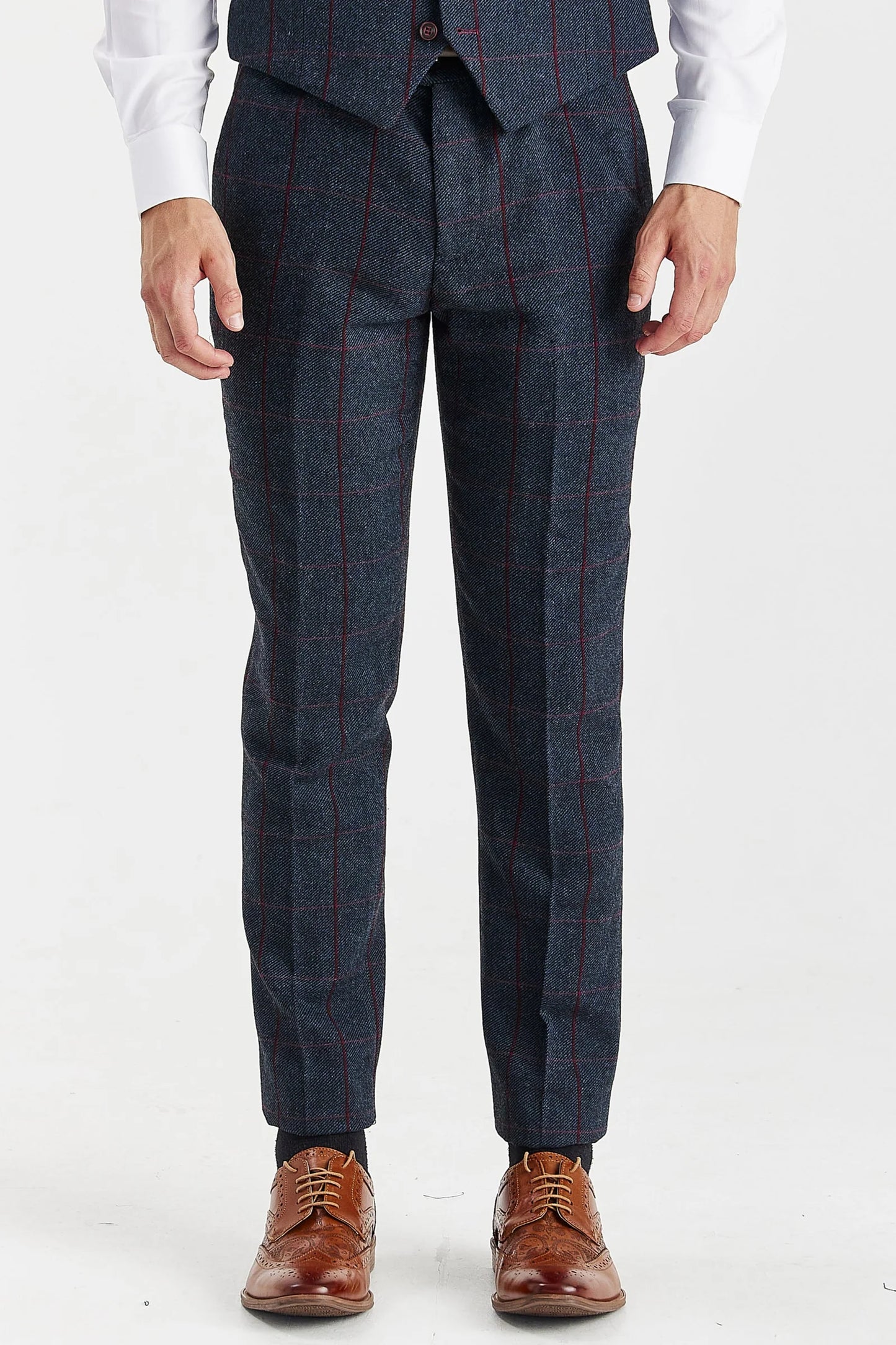 Paul Andrew- Madrid Navy Tweed Trouser