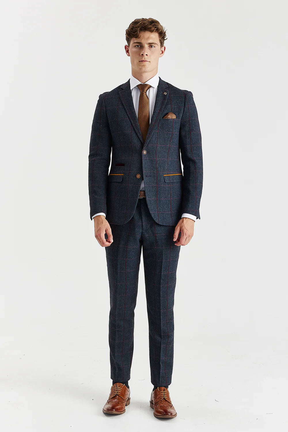 Paul Andrew- Madrid Navy Tweed Trouser