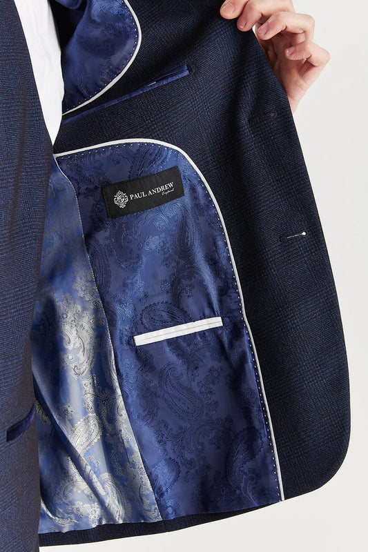 Paul Andrew - Regent Navy Check Jacket