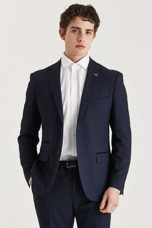 Paul Andrew - Regent Navy Check Jacket