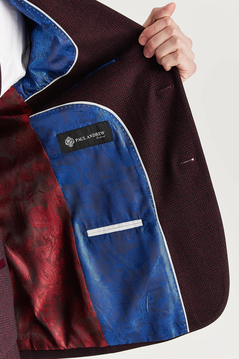 Paul Andrew - Regent Wine Check Jacket