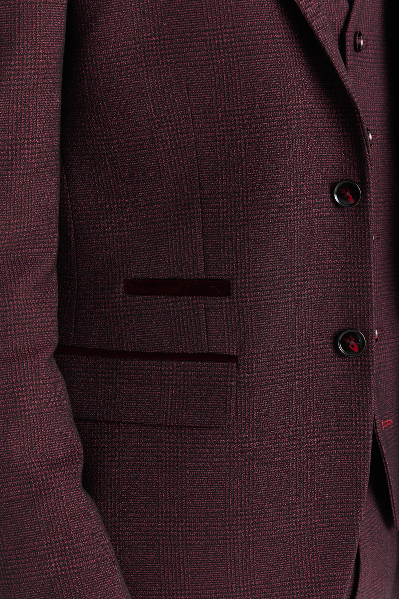 Paul Andrew - Regent Wine Check Jacket