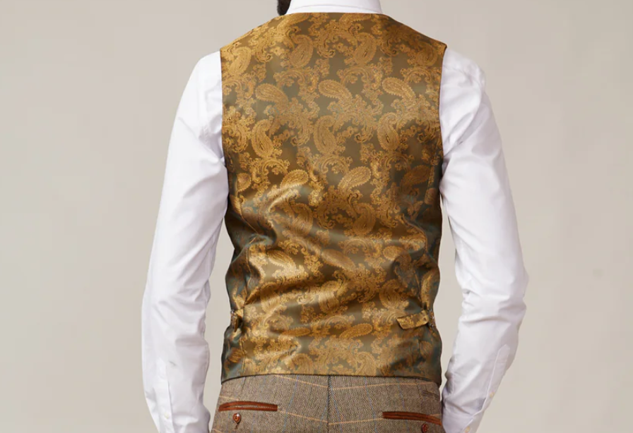 Marc Darcy Kelvin Single Breasted Waistcoat in Oak