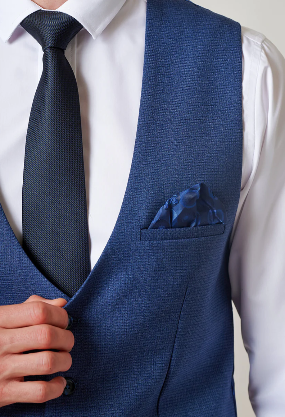 Marc Darcy Ashley Navy Blue Waistcoat