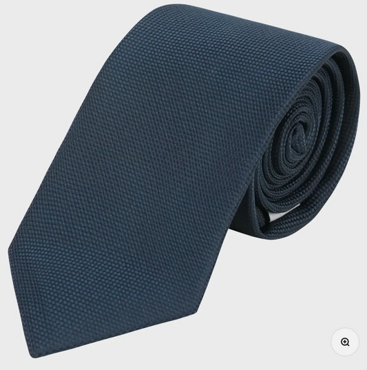 Sophos Plain Waffle Microfibre Navy tie
